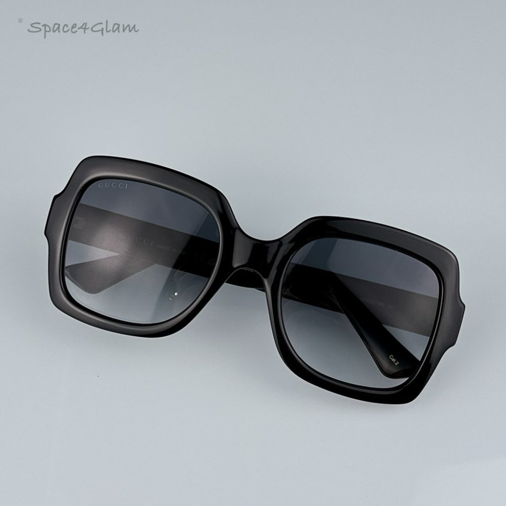 Gucci Women Sunglasse Black Gradient Grey Square GG1337S 001 NEW AUTHENTIC - Picture 7 of 9